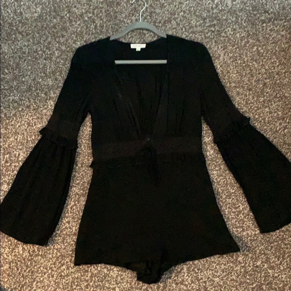 Low cut black romper
